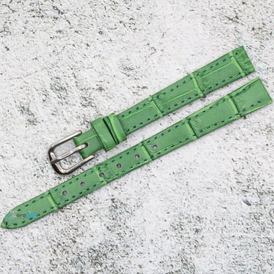 Каишка за часовник Lyon LY10196, Кожена, Зелена, 10мм