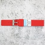 Силиконова каишка за часовник SN1690, Червена, 16мм
