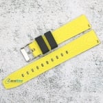 Силиконова каишка за часовник SN1850BC, Черно-жълта, 18мм
