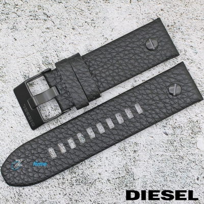 Каишка за часовник DIESEL DZ7291 DZ7257 DZ7286, Кожена, Черна, 24мм