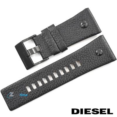 Каишка за часовници DIESEL DZ7193, DZ7262, DZ7127 Кожена, Черна, 28мм