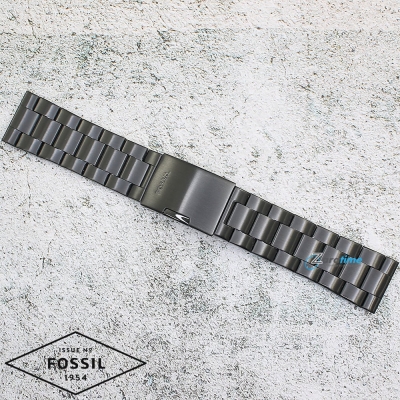 Оригинална верижка за часовник FOSSIL FS4552 FS4718 FS4720, Стоманена, Черна, 24мм