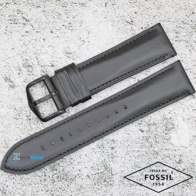 Каишка за часовник Fossil FS5447, Кожена, Черна, 22мм