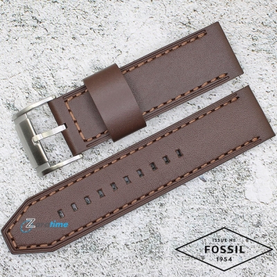 Каишка за часовник Fossil JR1390, Кожена, Кафява, 24мм