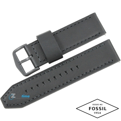 Каишка за часовник FOSSIL JR1354 JR1357 JR1519 JR1520, Черна, 24мм
