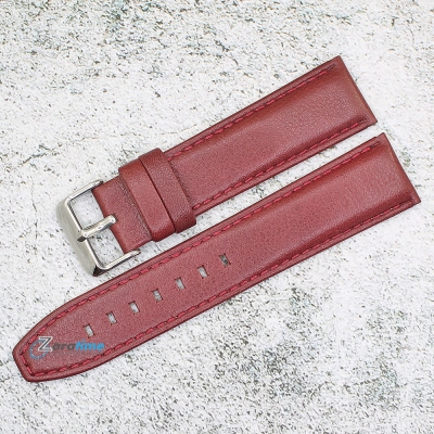 Каишка за часовник Azzuro Delux AZD22191, Кожена, Бордо, 22мм