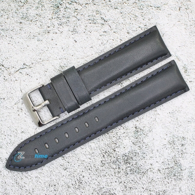 Каишка за часовник Azzuro Delux AZD22276, Кожена, Синя, 22мм