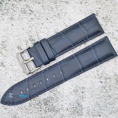 Каишка за часовник Azzuro Delux AZD22370, Кожена, Синя, 22мм