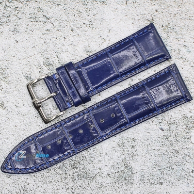 Каишка за часовник Azzuro Superior AZD2470SR, Кожена, Синя, 24мм
