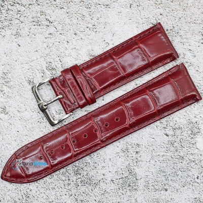 Каишка за часовник Azzuro Superior AZD2490SR, Кожена, Бордо, 24мм