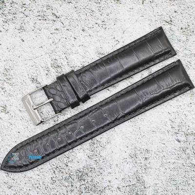 Каишка за часовник Azzuro Lux AZL1802, Кожена, Черна, 18мм
