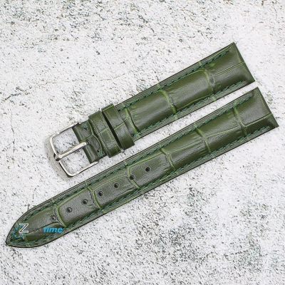 Каишка за часовник Hightone HT18-318, Кожена, Зелена, 18мм