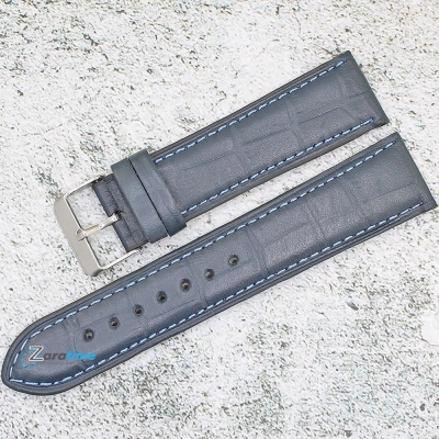 Каишка за часовник Motta MT22170, Кожена, Синя, 22мм