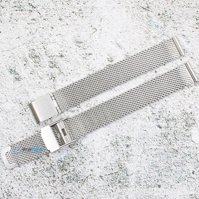 Метална верижка за часовник MLP1220W, Стоманена, Меш, Сребриста, 12мм