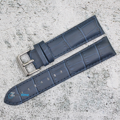 Каишка за часовник Azzuro Delux AZD2070, Кожена, Тъмно синя, 20мм