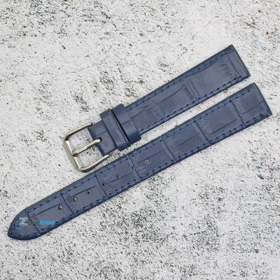 Каишка за часовник Lyon LY16170, Кожена, Синя, 16мм