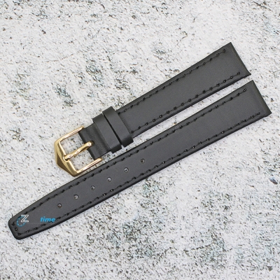 Каишка за часовник Azzuro Delux AZD14206G, Кожена, Черна, 14мм