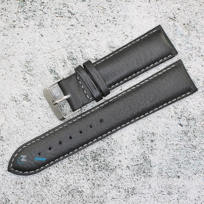 Каишка за часовник Motta MT22121GL, Кожена, Черна, 22мм
