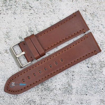 Каишка за часовник Azzuro Delux AZD2634, Кожена, Кафява, 26мм