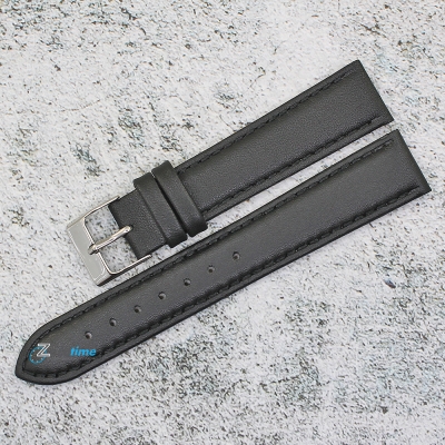 Каишка за часовник Azzuro Delux AZD18306, Кожена, Черна, 18мм