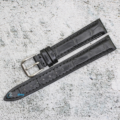 Каишка за часовник Azzuro Delux AZD1407, Кожена, Черна, 14мм