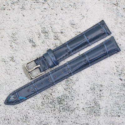 Каишка за часовник Azzuro Delux AZD14170, Кожена, Синя, 14мм