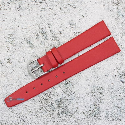 Каишка за часовник Azzuro Delux AZD14190, Кожена, Червена, 14мм