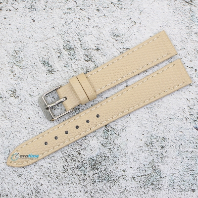 Каишка за часовник Azzuro Delux AZD14288, Кожена, Бежова, 14мм