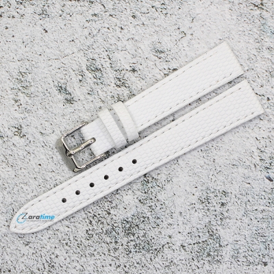 Каишка за часовник Azzuro Delux AZD1465, Кожена, Бяла, 14мм