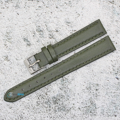 Каишка за часовник Azzuro Delux AZD14796, Кожена, Зелена, 14мм