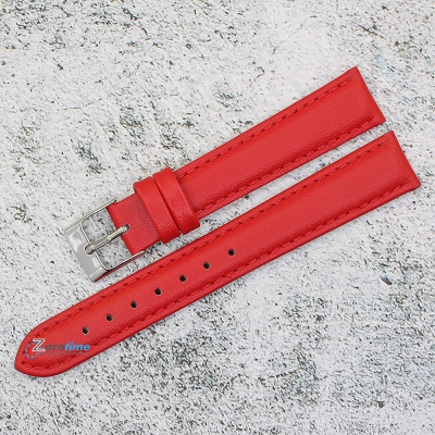Каишка за часовник Azzuro Delux AZD16290, Кожена, Червена, 16мм
