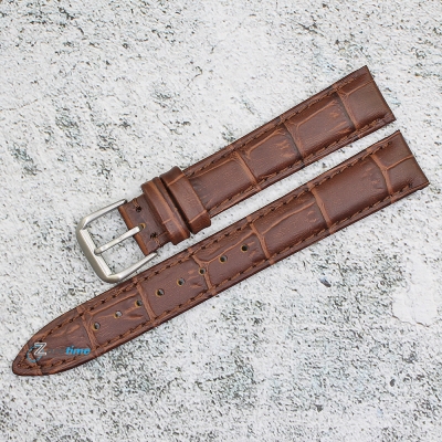 Каишка за часовник Azzuro Delux AZD1639, Кожена, Кафява, 16мм