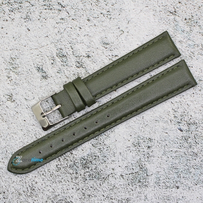Каишка за часовник Azzuro Delux AZD16796, Кожена, Зелена, 16мм