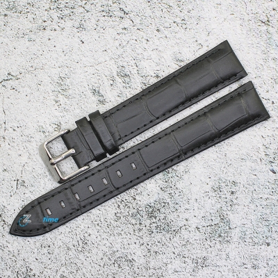 Каишка за часовник Azzuro Delux AZD18119XL, Кожена, Черна, 18мм