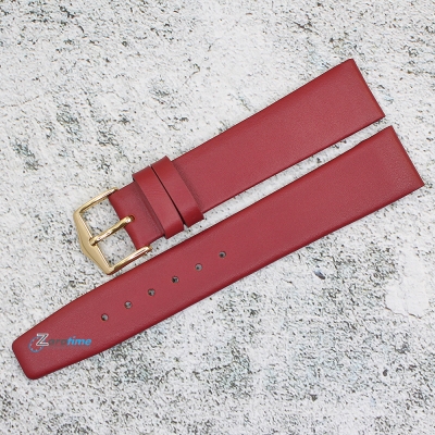 Каишка за часовник Azzuro Delux AZD18191G, Кожена, Бордо, 18мм