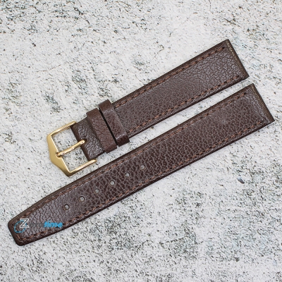 Каишка за часовник Azzuro Delux AZD18246G, Кожена, Кафява, 18мм