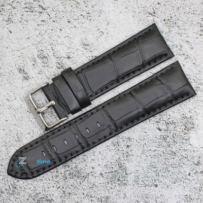 Каишка за часовник Azzuro Delux AZD22101, Кожена, Черна, 22мм