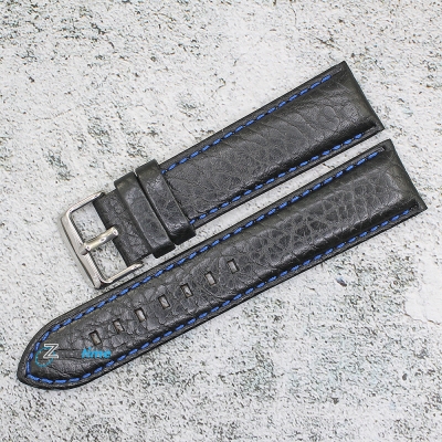 Каишка за часовник Azzuro Delux AZD22527, Кожена, Черна, 22мм