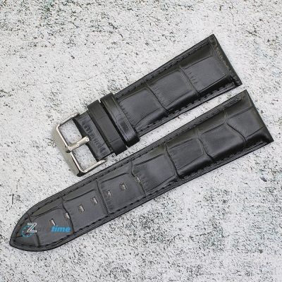 Каишка за часовник Azzuro Delux AZD26101, Кожена, Черна, 26мм