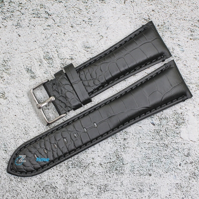 Каишка за часовник Azzuro Delux AZD26208, Кожена, Черна, 26мм