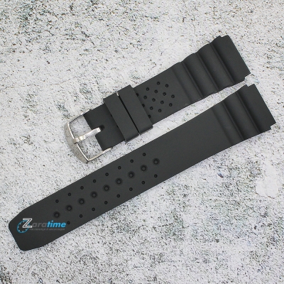 Полимерна каишка за часовник C01822, Черна, 22мм
