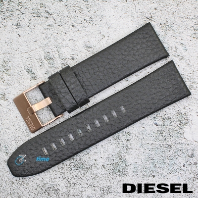 Каишка за часовник DIESEL DZ4297, Кожена, Черна, 24мм