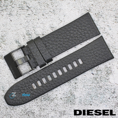 Каишка за часовник DIESEL DZ4323 DZ4291, Кожена, Черна, 26мм