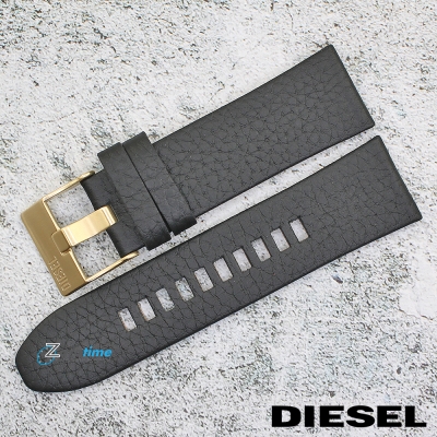 Каишка за часовник DIESEL DZ4344, Кожена, Черна, 26мм