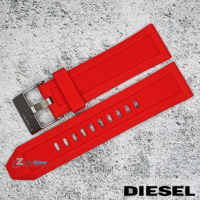 Оригинална каишка за часовник DIESEL DZ4388, Силиконова, Червена, 24мм