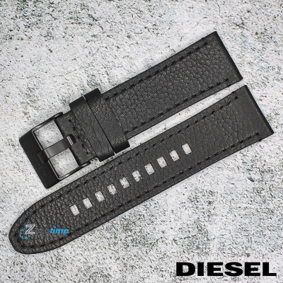 Каишка за часовник DIESEL DZ4667, Кожена, Черна, 24мм