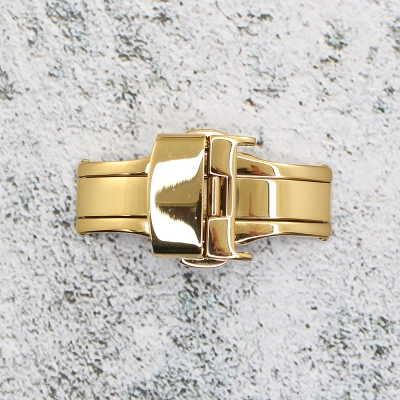 Закопчаване за кожена каишка за часовник Hightone HT-1601, Стомана, Златиста, 16мм