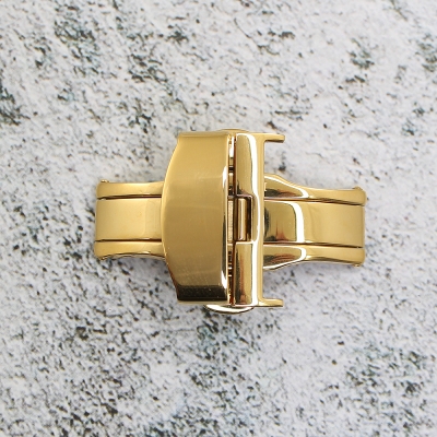 Закопчаване за кожена каишка за часовник Hightone HT-2201, Стомана, Златиста, 22мм