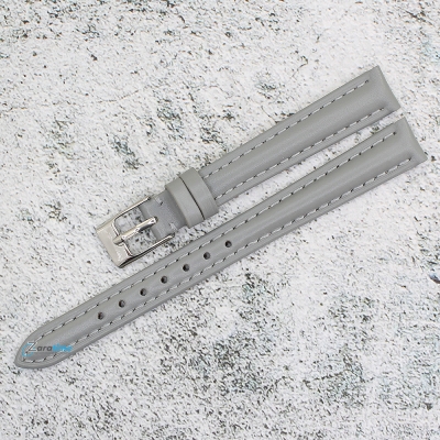 Каишка за часовник Hightone HT12-243, Кожена, Сива, 12мм