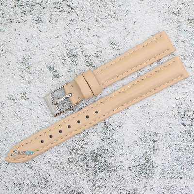 Каишка за часовник Hightone HT14-268A, Кожена, Бежова, 14мм